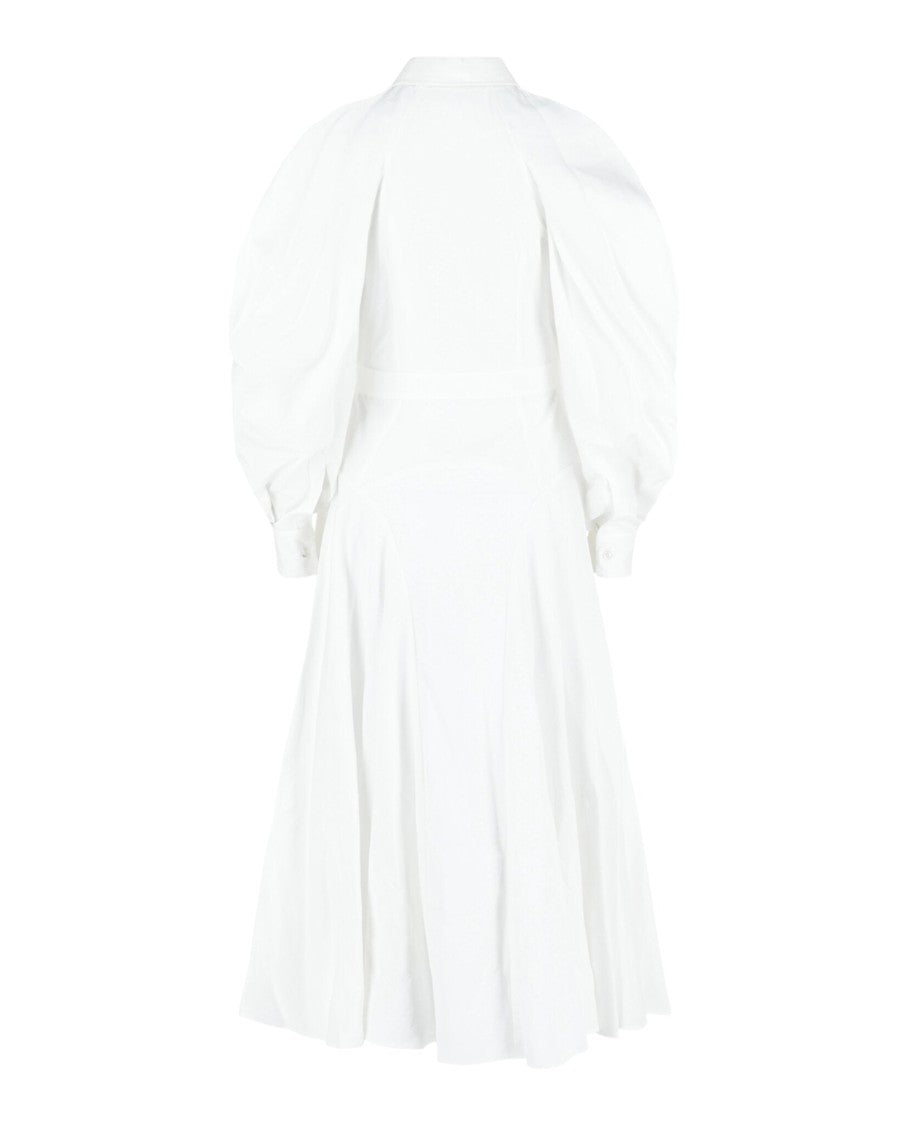 Alexander Mcqueen Cold-Shoulder Cotton Midi Dress