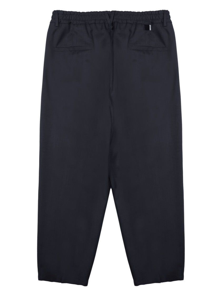 Low Brand Neutrals Pleated Section Straight-Leg Pants