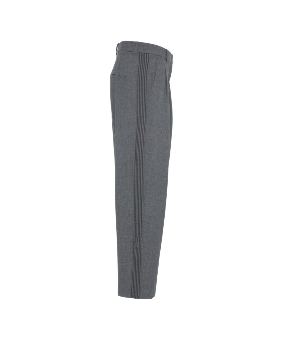 Cambio High Waist Ankle-Length Pleated Trousers With Discreet Design