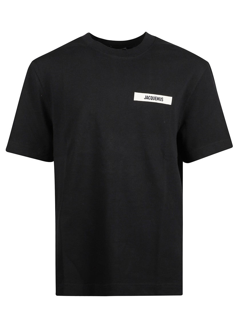 Jacquemus Black Cotton Gros Grain T-Shirt