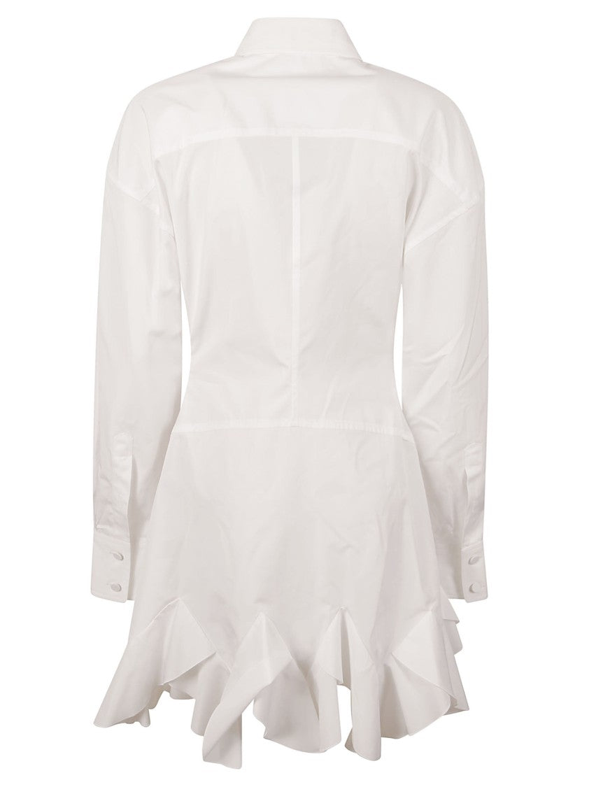 Stella Mccartney Button-Up Dress With Ruffled Hem