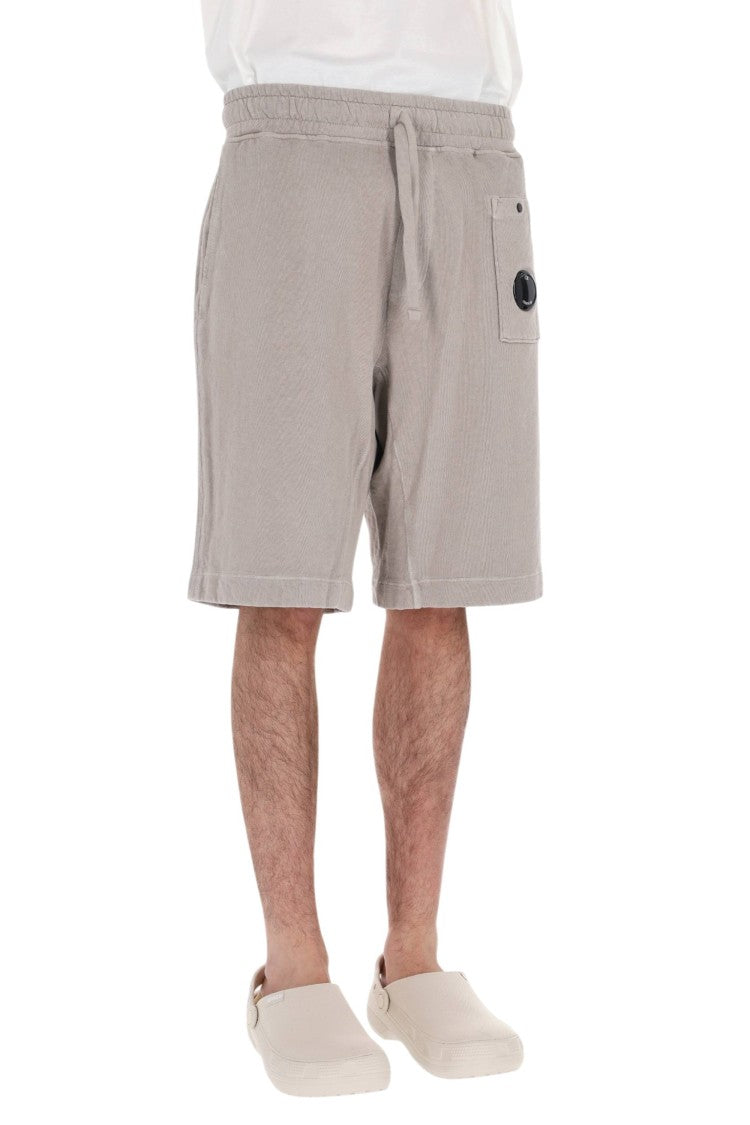 C.P. Company Grey Malfile Cotton Sweat Shorts