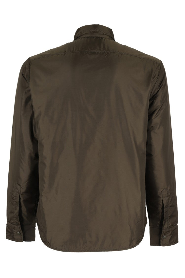 Aspesi King Shirt Pattern Jacket In Military Green