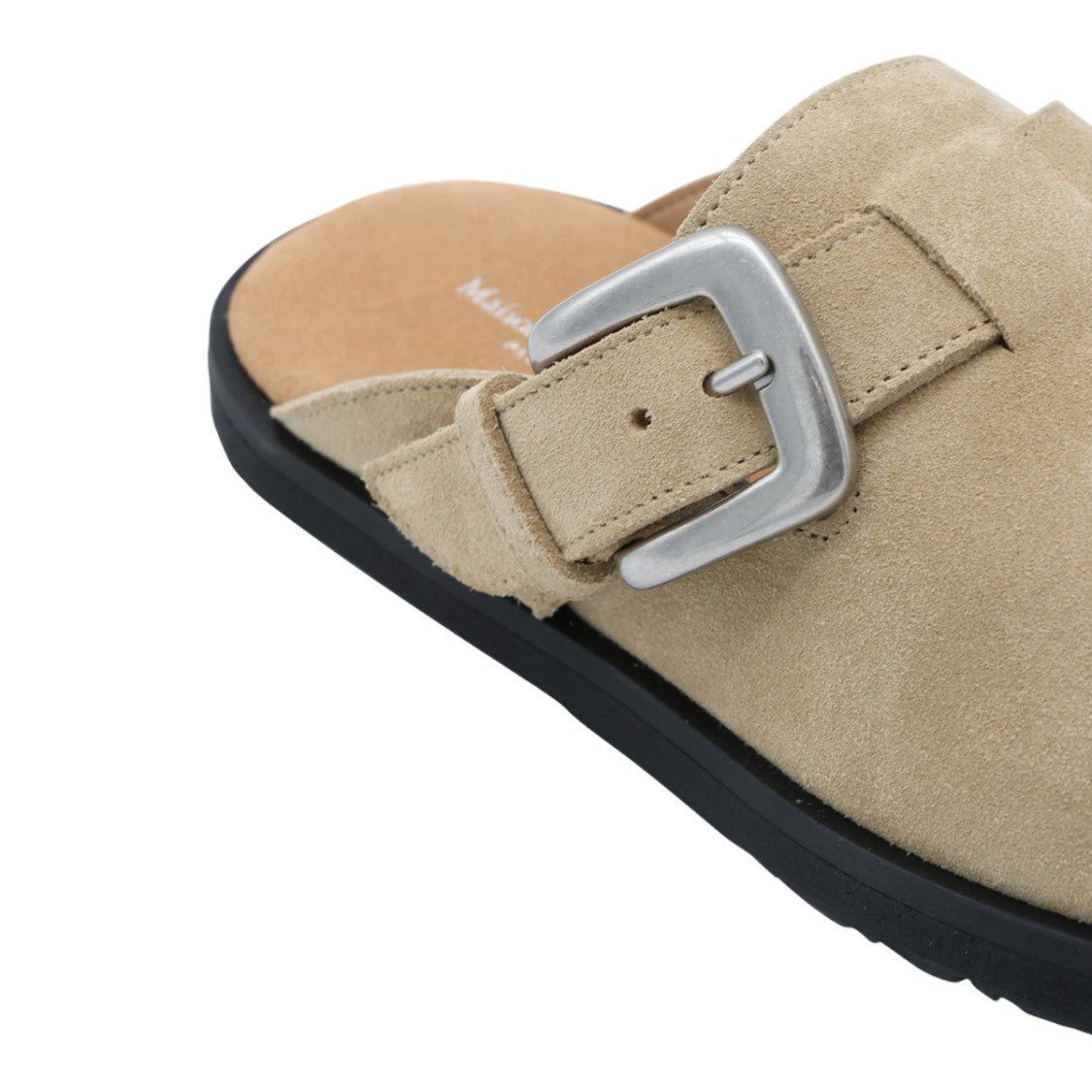 Maison Margiela Slip-On Suede Mules With Distinctive Split Toe Design