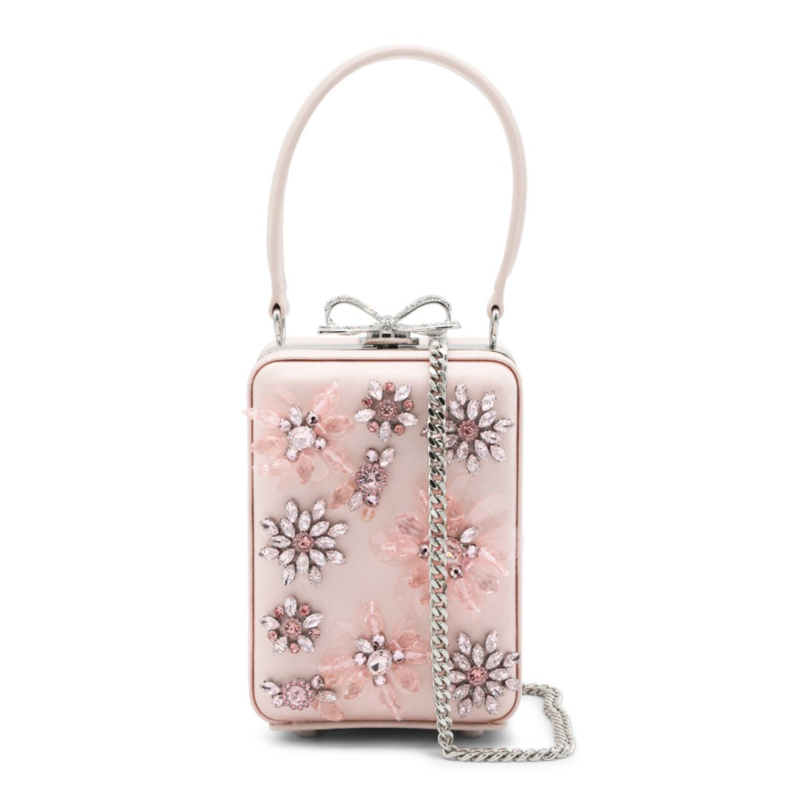 Self-Portrait Pink Embellished Clutch