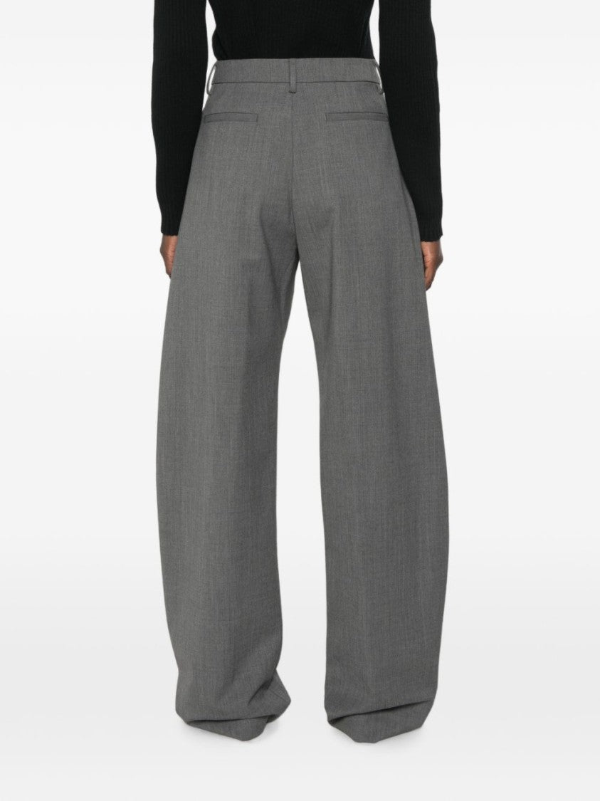 The Latest Dina High-Waist Barrel-Shaped Cotton Pants