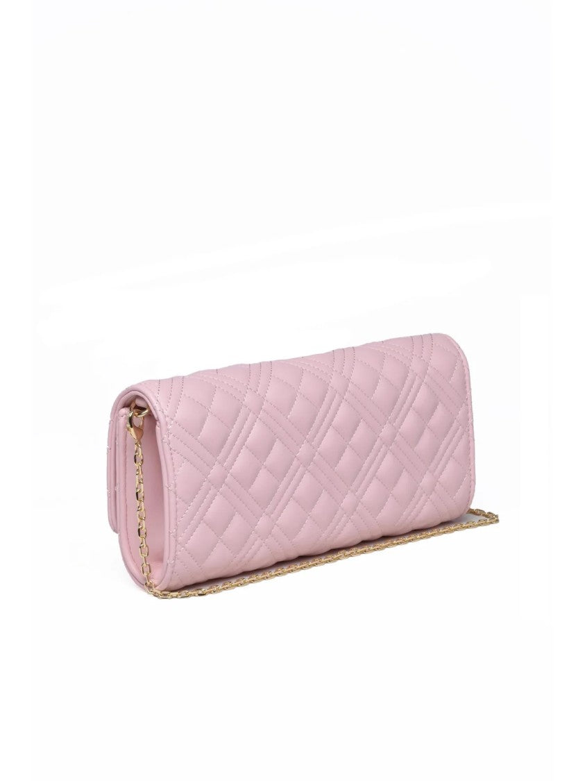 Love Moschino Pink Polyurethane Quilted Shoulder Bag