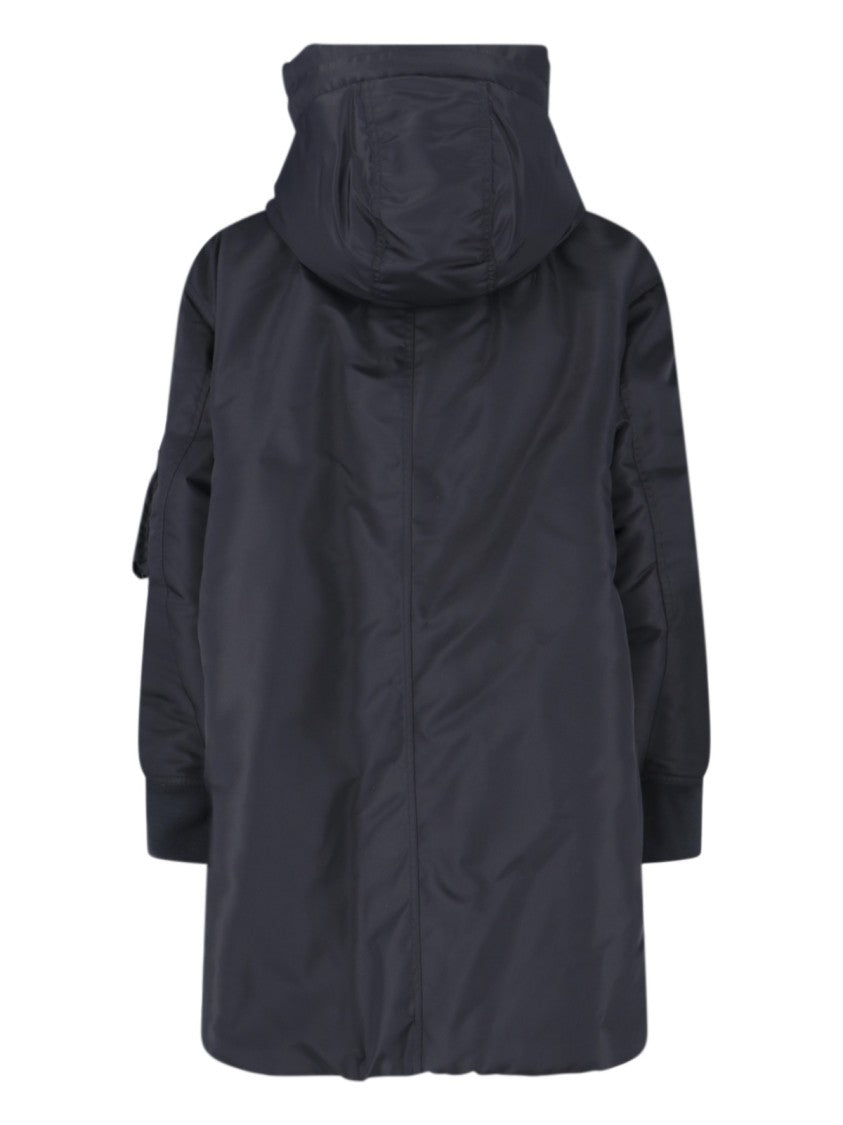 Aspesi Technical Hooded Coat – Navy