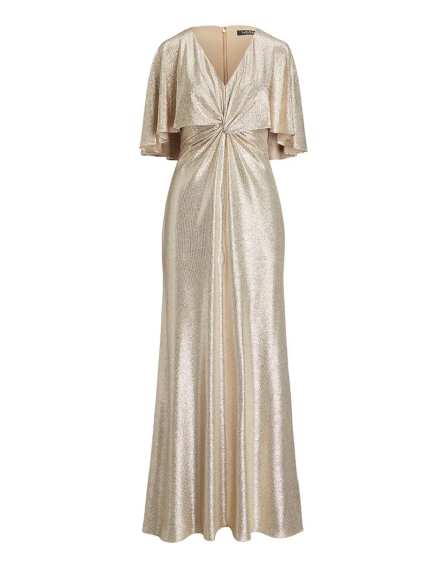 Lauren Ralph Lauren Long Metallic Evening Dress