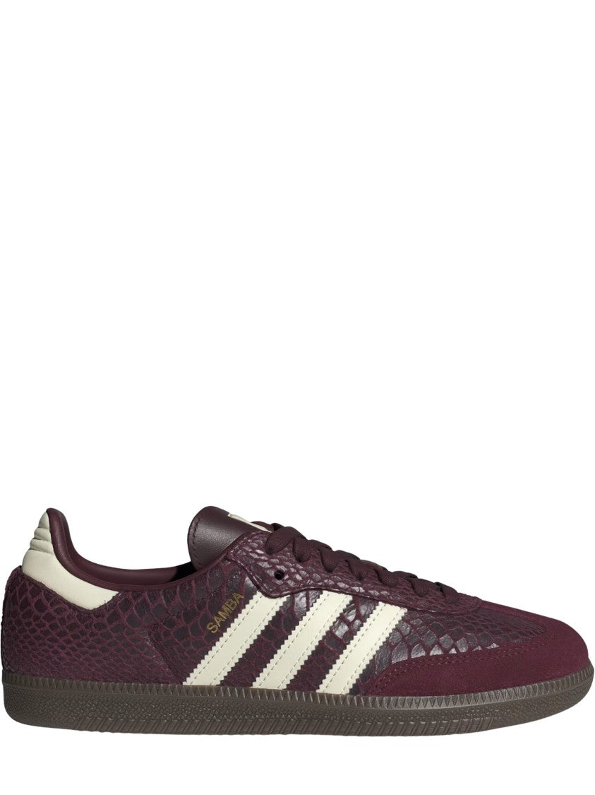 Adidas Burgundy Leather Samba Og Sneakers