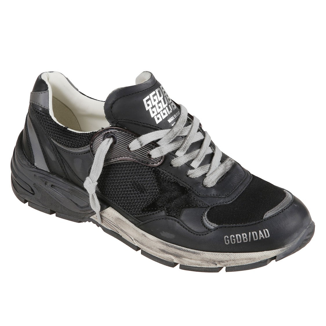 Golden Goose Black Leather Running Sneakers