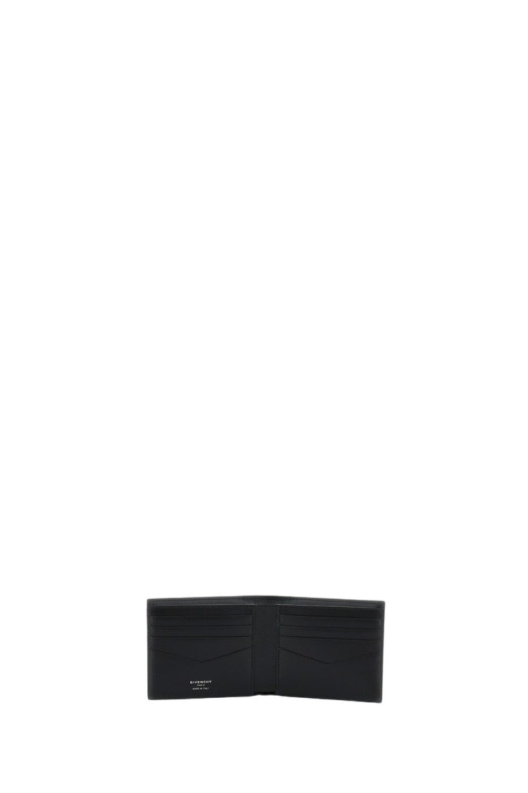 Givenchy Minimalist Black Leather Wallet With Signature Embossing