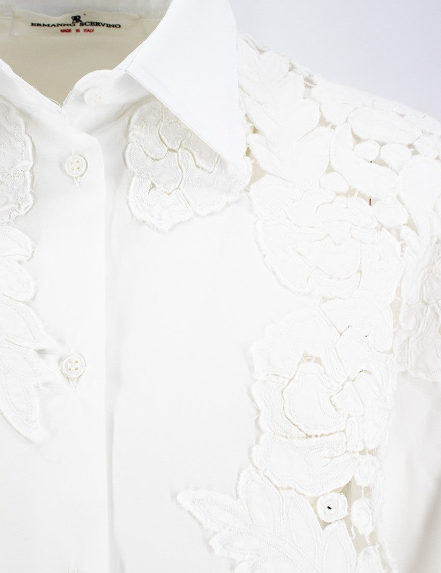 Ermanno Scervino Bright White Cotton Shirt
