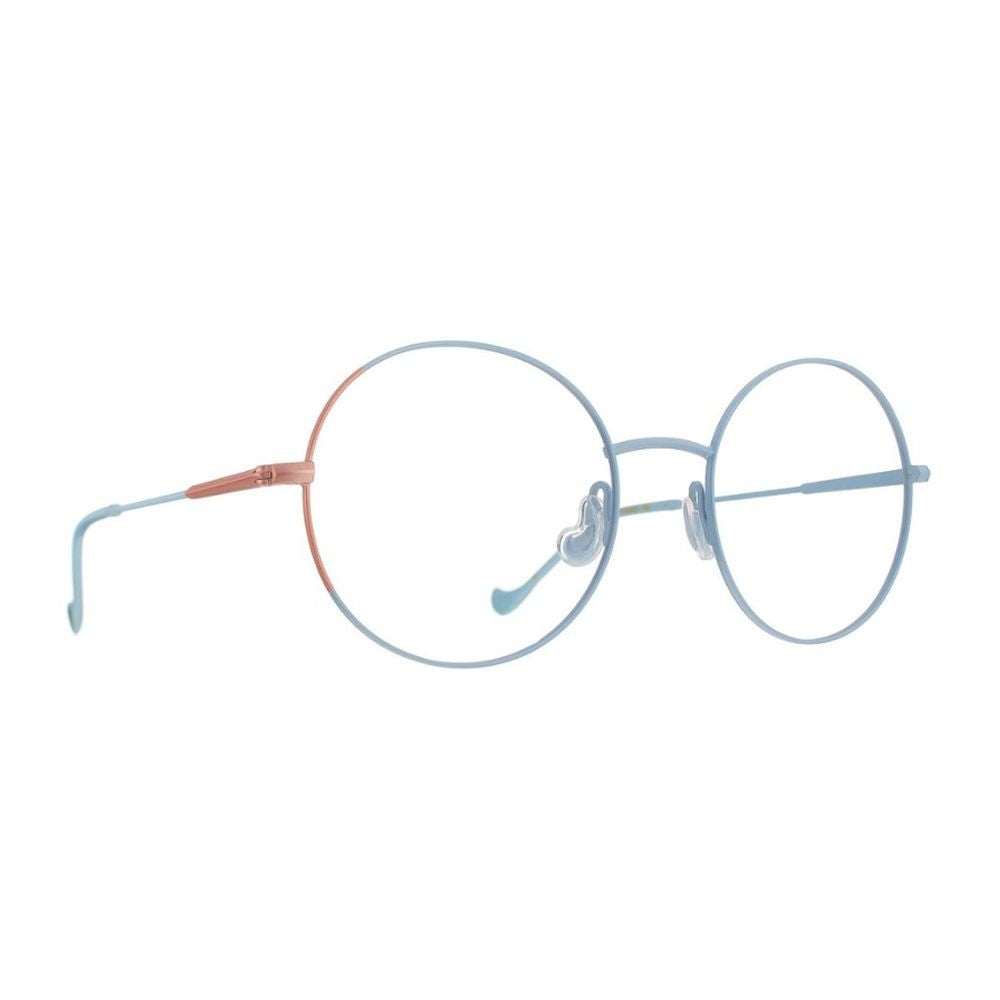 Caroline Abram Venusia Turquoise Optical Frame With Peach-Pink Accents