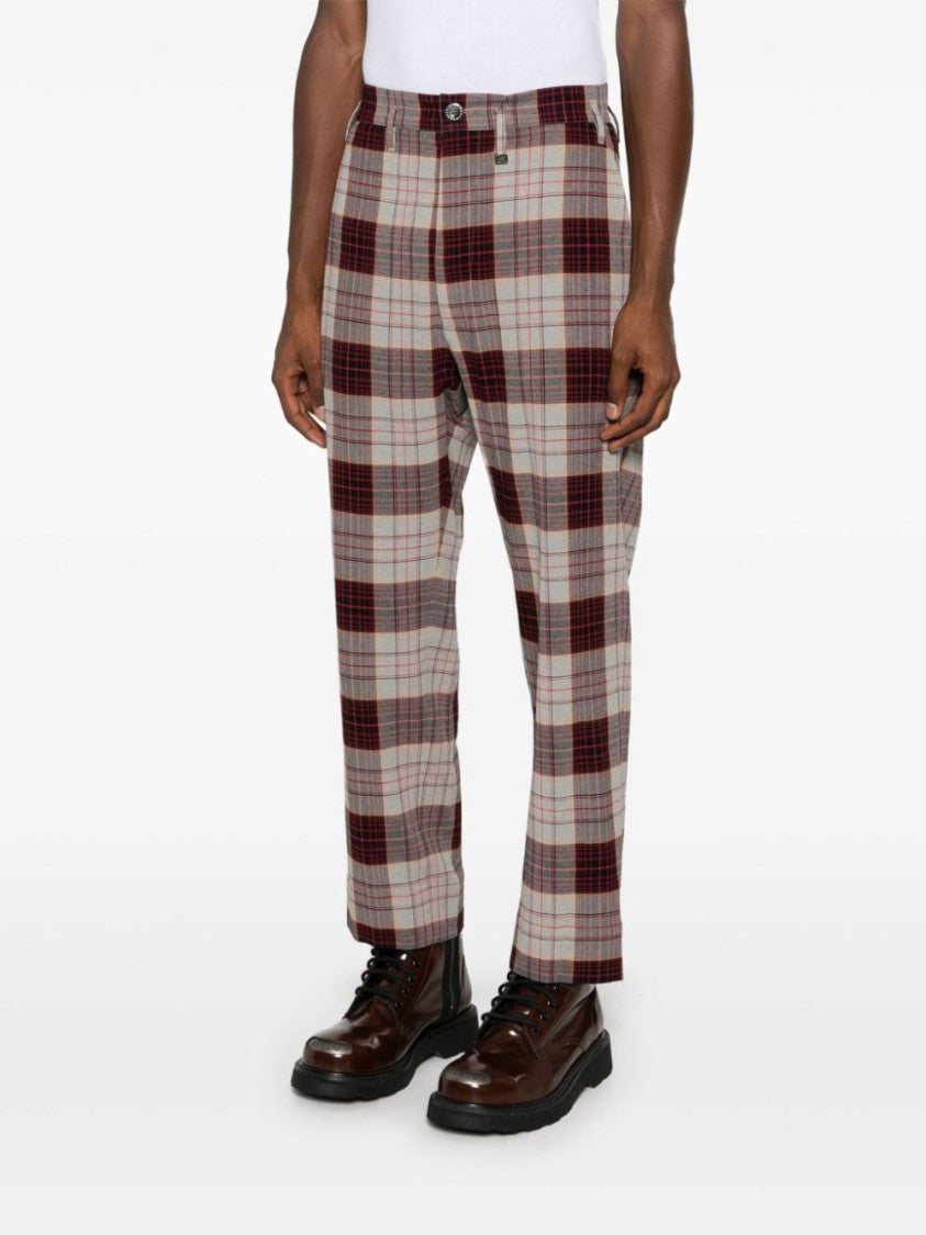 Vivienne Westwood Mid Waist Slim-Cut Cropped Trousers