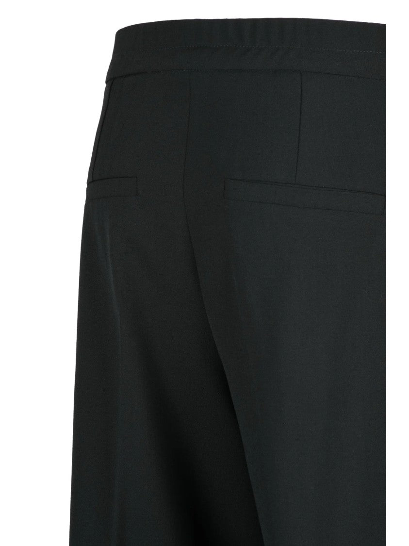 Marella Sport High-Waist Pleated Trousers With Zip Closure And Side Pockets