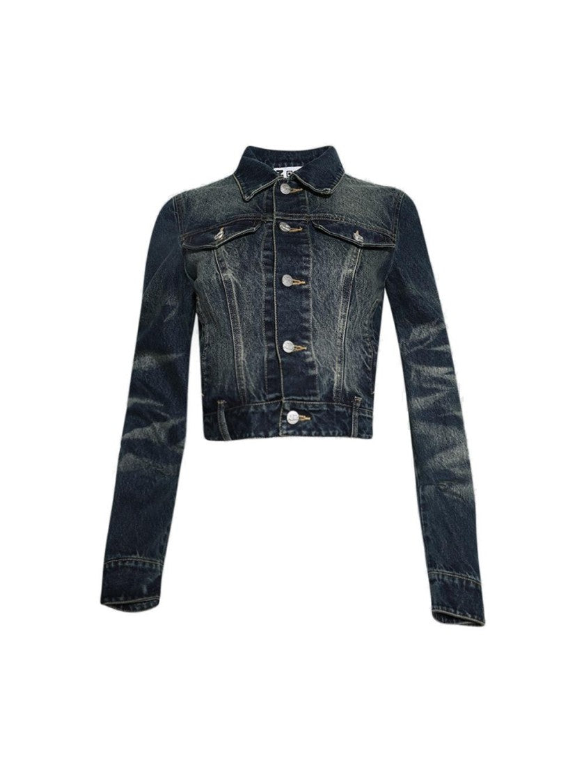 Natasha Zinko Treated Denim Jacket Light Wash
