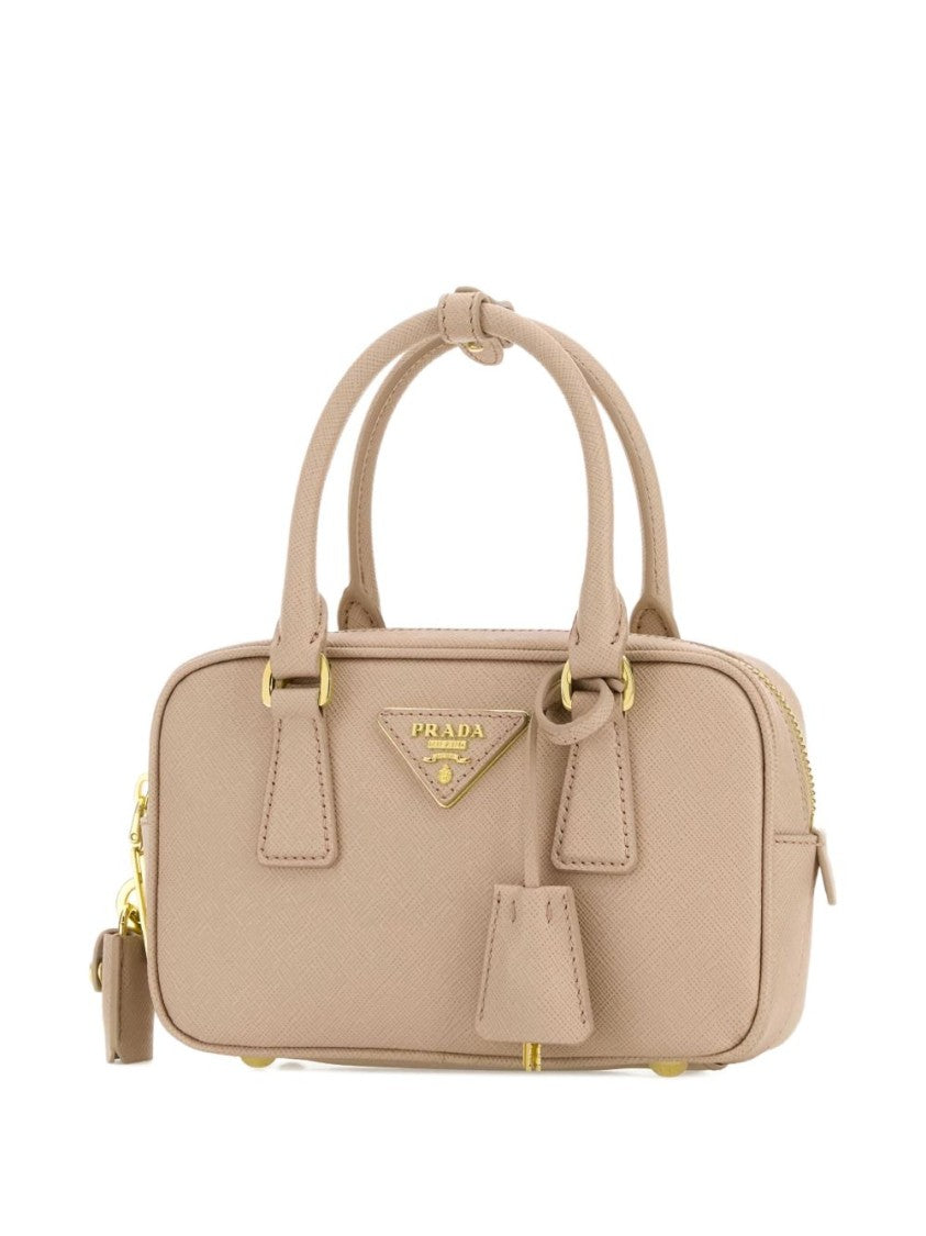 Prada Rectangular Structured Calf Leather Handbag