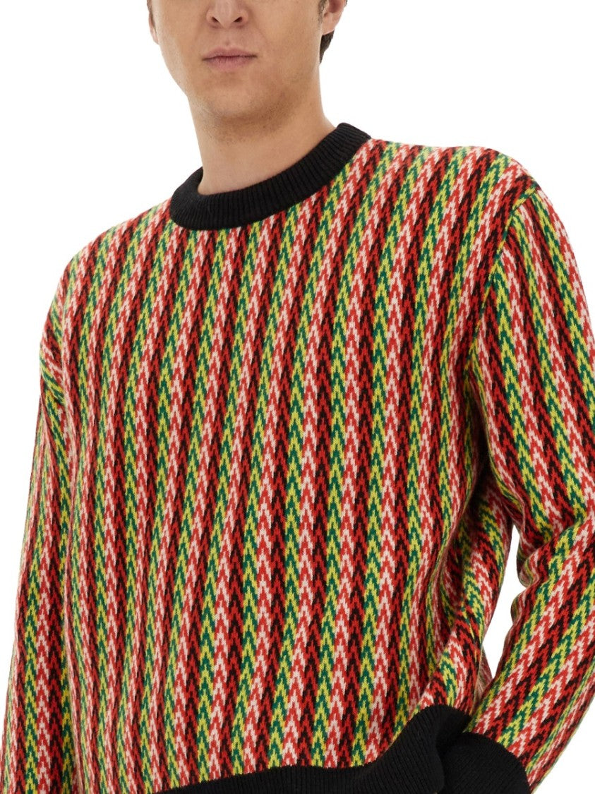 Lanvin Zigzag Pattern Merino Wool Sweater