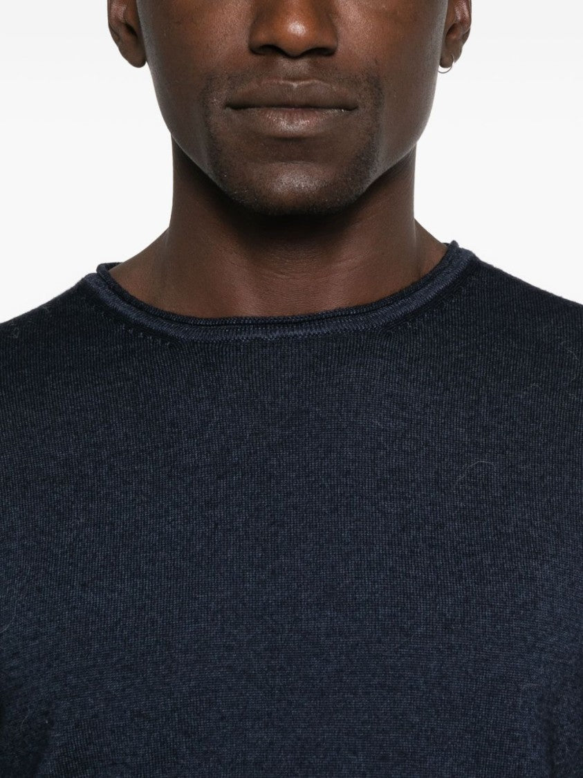 Daniele Fiesoli Timeless Blue Wool Sweater