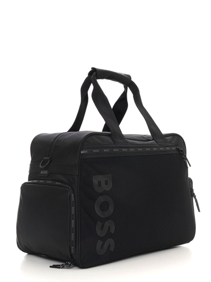 Boss Black Recycled Polyester Logo Duffle Bag