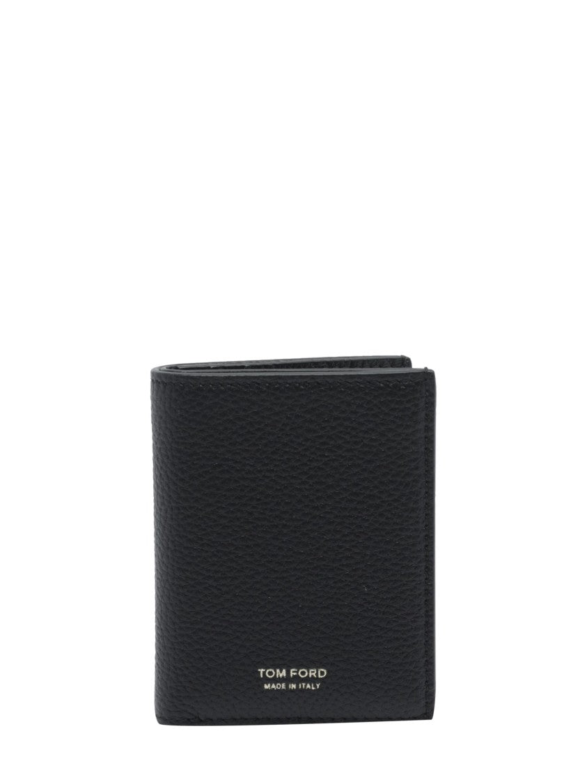 Tom Ford Textured Leather Card Holder With Embossed Logo