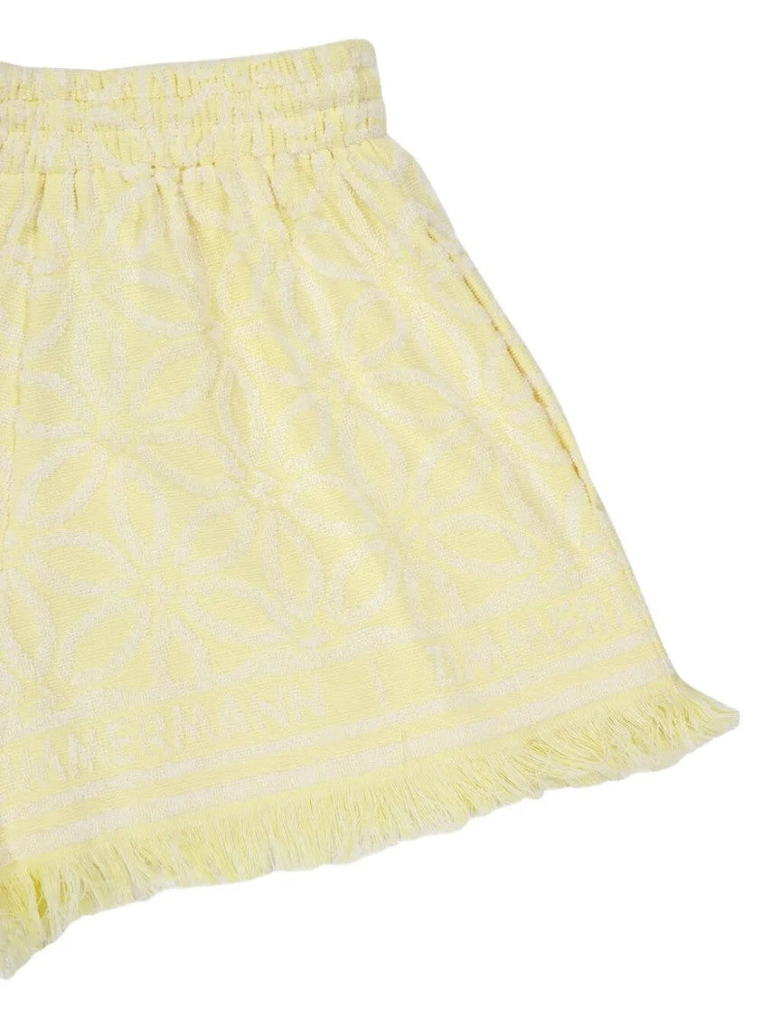 Zimmermann Coco Fringed Jacquard Shorts