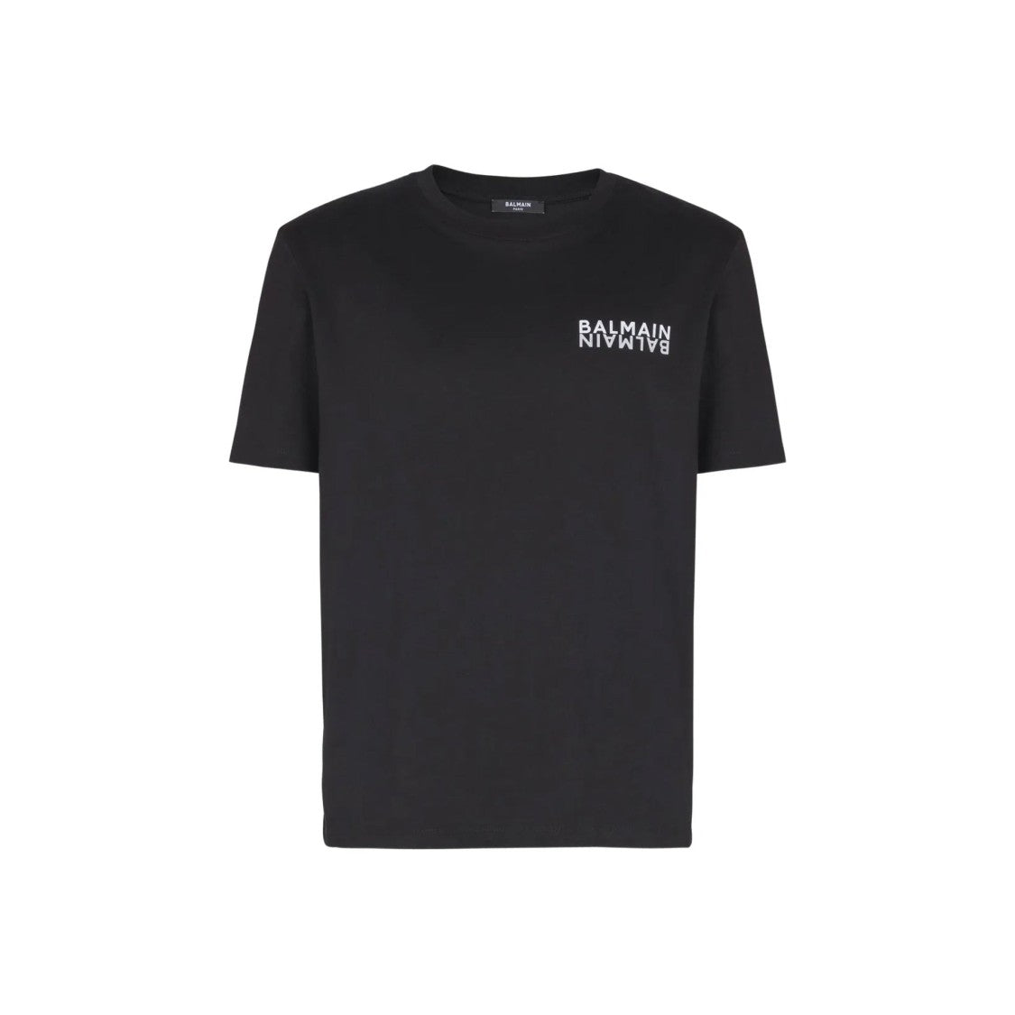 Balmain Short-Sleeve Logo-Print T-Shirt With Round Neckline