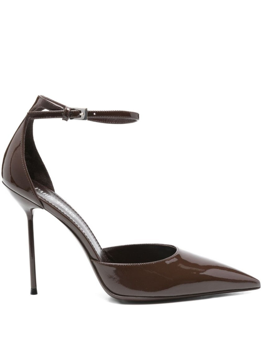 Paris Texas Ebony Silk And Nylon Pointed Heels