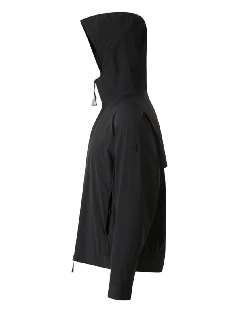 Moncler Minimalist Black Jacket With Full Zip