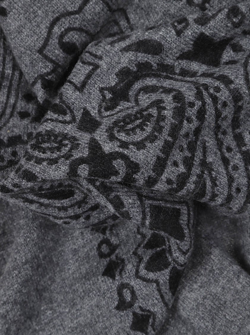 Kujten Hachiko Bico Bandana Paisley Cashmere Scarf