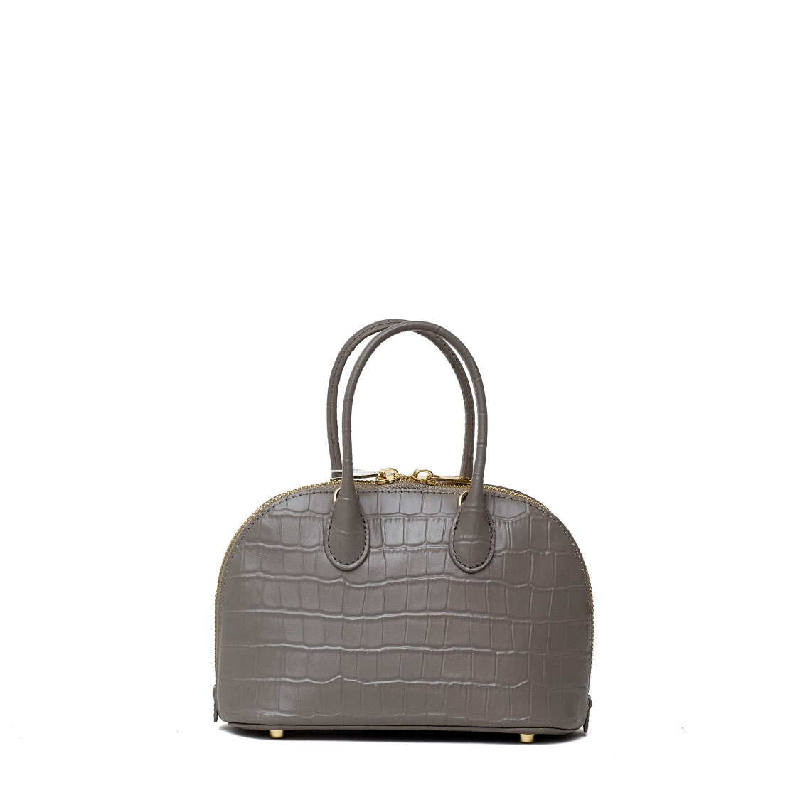 Self-Portrait Croc-Embossed Leather Mini Bag With Dual Zip Closure