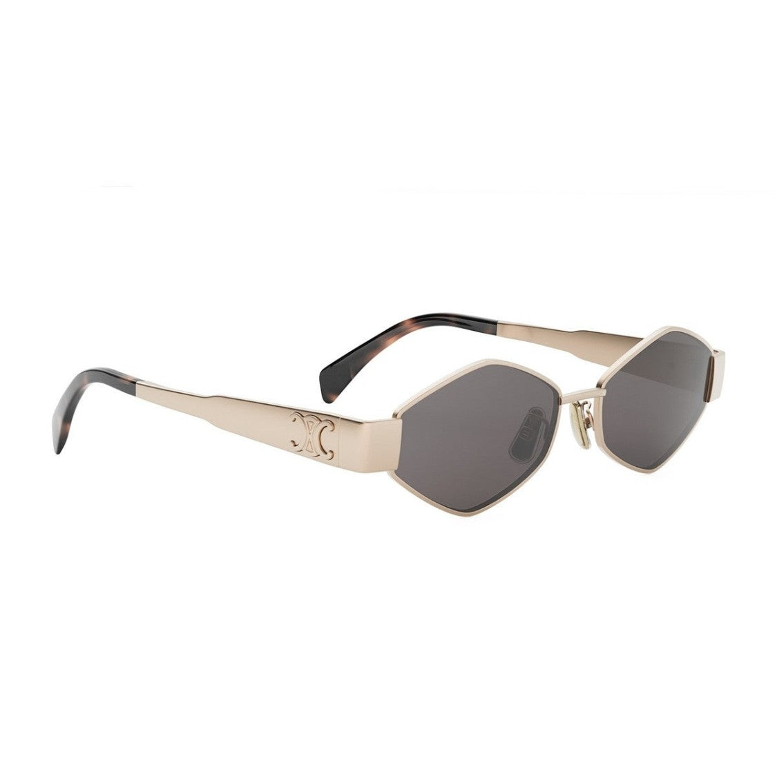 Celine Rose Gold Metal Triomphe Geometric Sunglasses
