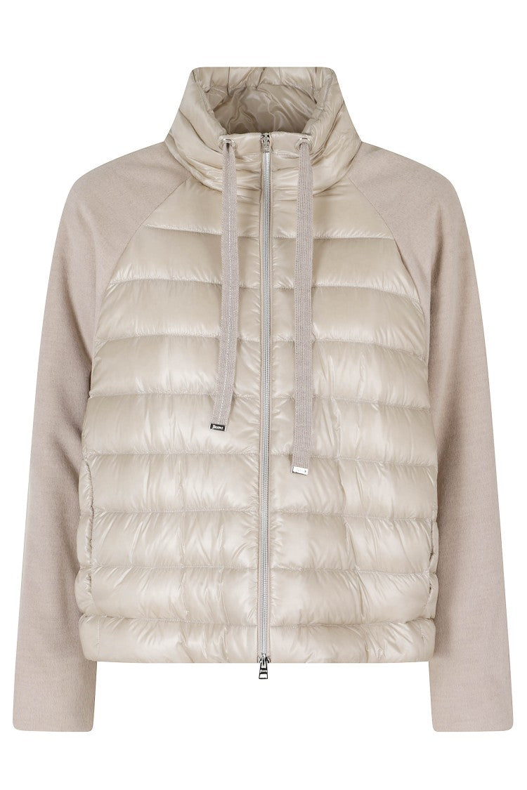 Herno Chantilly High Neck Drawstring Double-Slider Zip Polyester Down Jacket