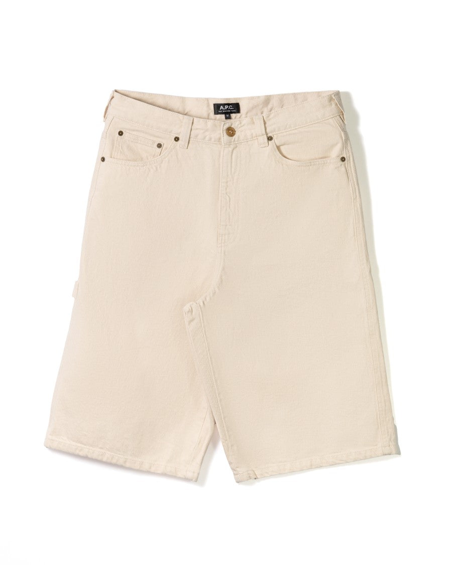 A.P.C. Beige Five-Pocket Shorts With Hammer Loop