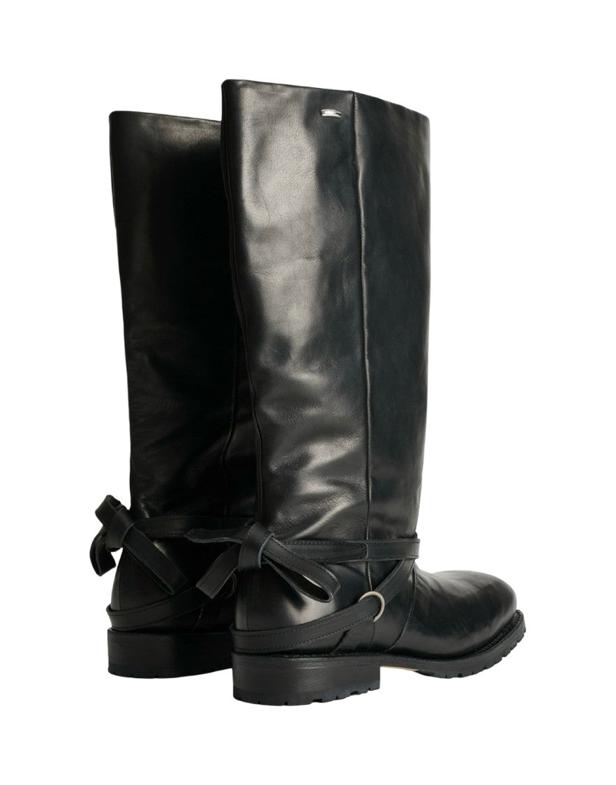 Our Legacy Mid-Calf High Engine Boots With Leather Finish