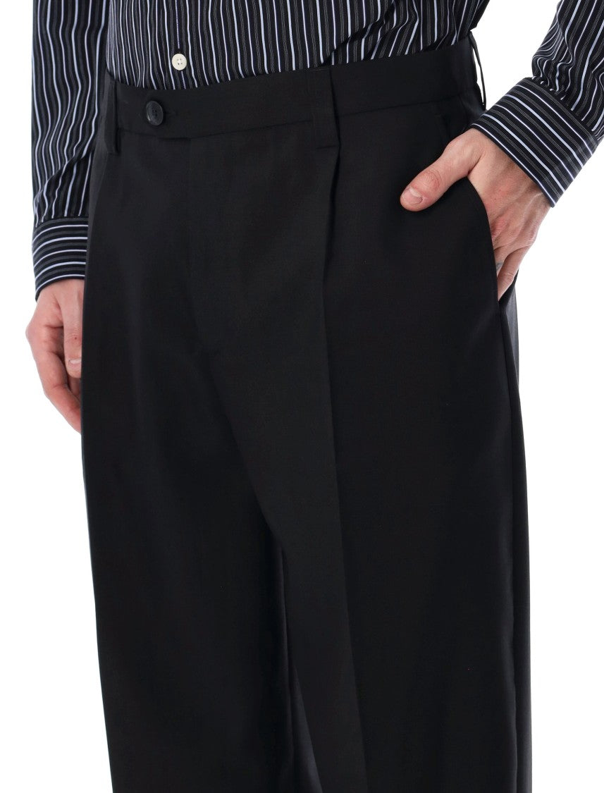 Mfpen Service Wide Leg Single Pleat Trousers