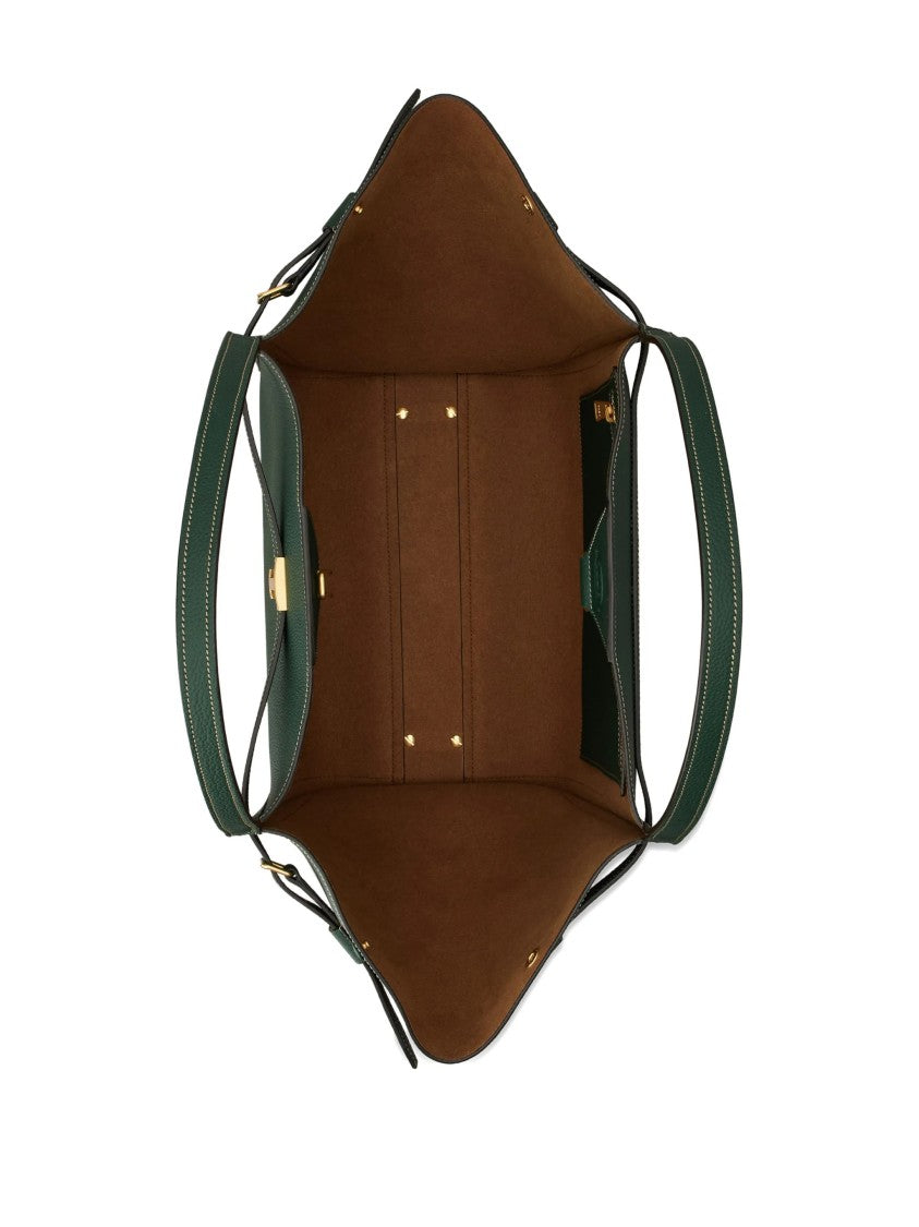 Tod's Deep Green Trapezoidal Leather Shoulder Bag