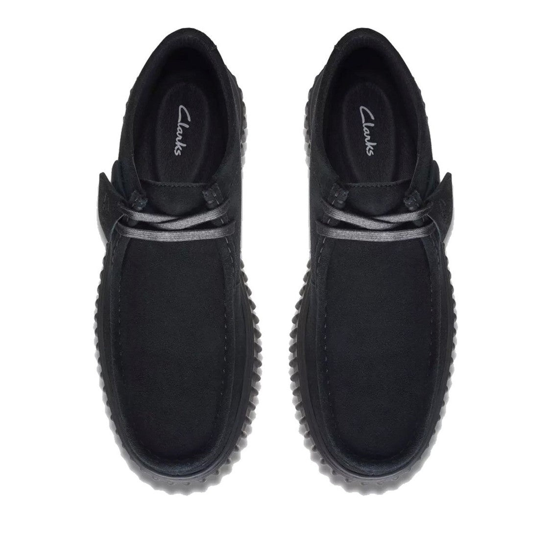 Clarks Torhill Hi Black Wedge Suede Ankle Boots