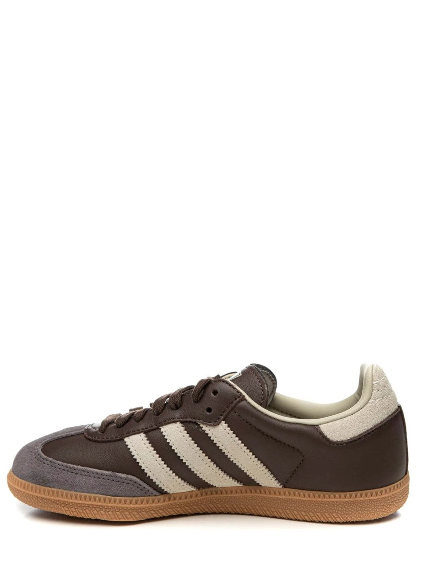 Adidas Brown Samba Og Suede Leather Low-Top Sneakers