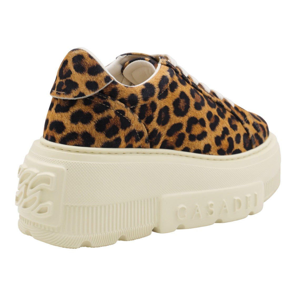 Casadei Leopard Print Platform Sneakers With Cream Soles