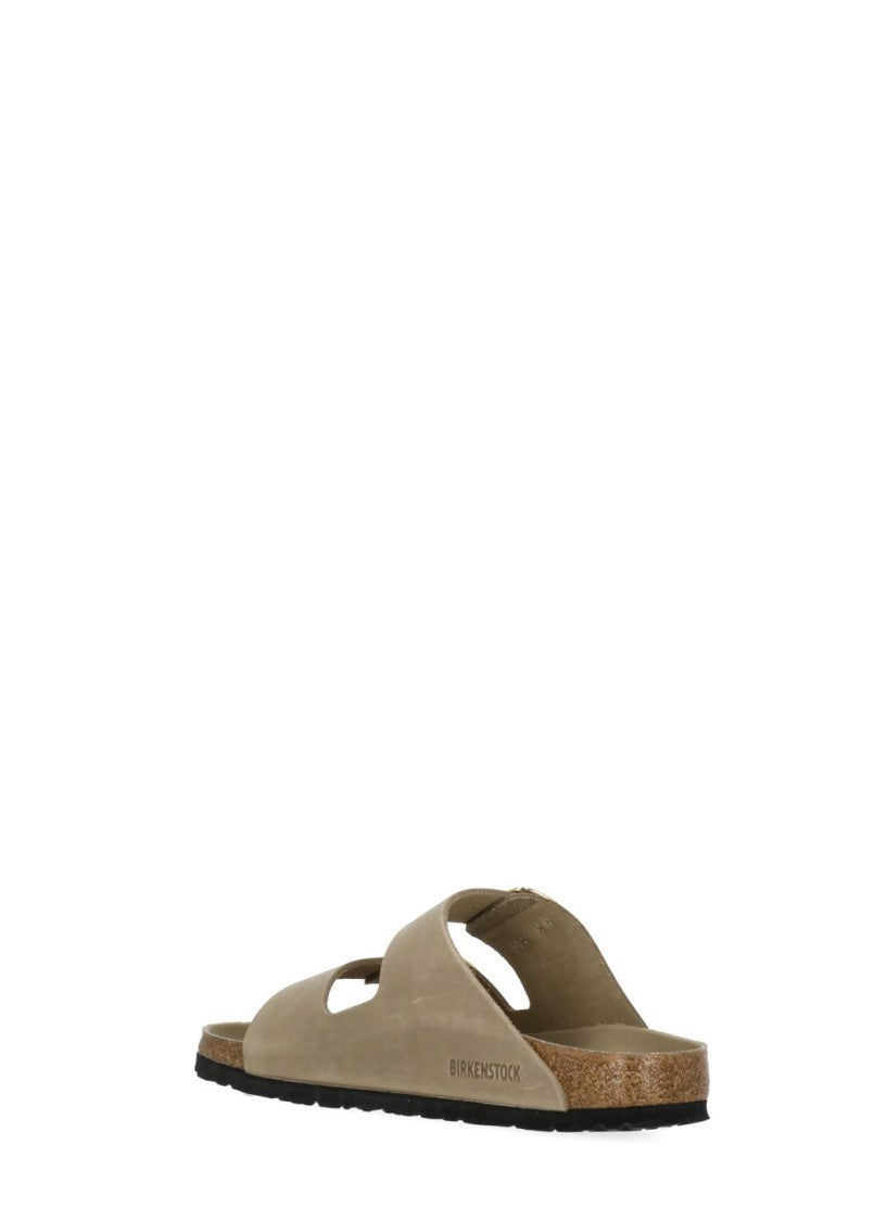 Birkenstock Beige Arizona Big Buckle Leather Sandals
