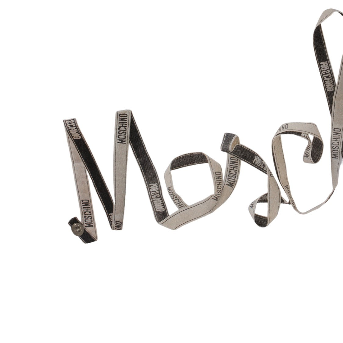 Moschino White T-Shirt With Ribbon Script Design