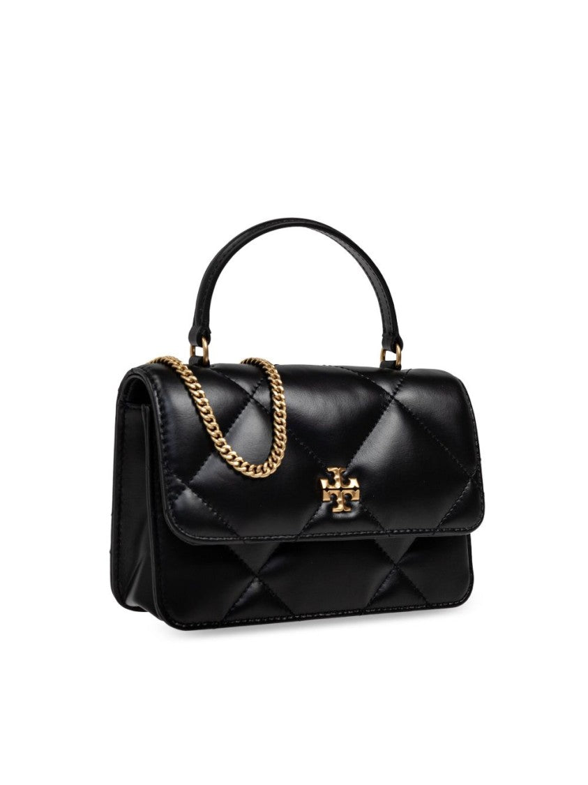 Tory Burch Kira Mini Trapezoid Quilted Leather Chain Wallet
