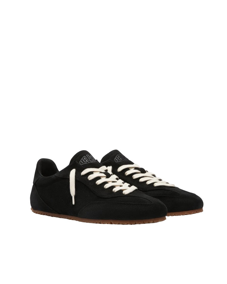 Axel Arigato Low-Profile Suede Sneakers With Gum Rubber Sole And Embossed Logo