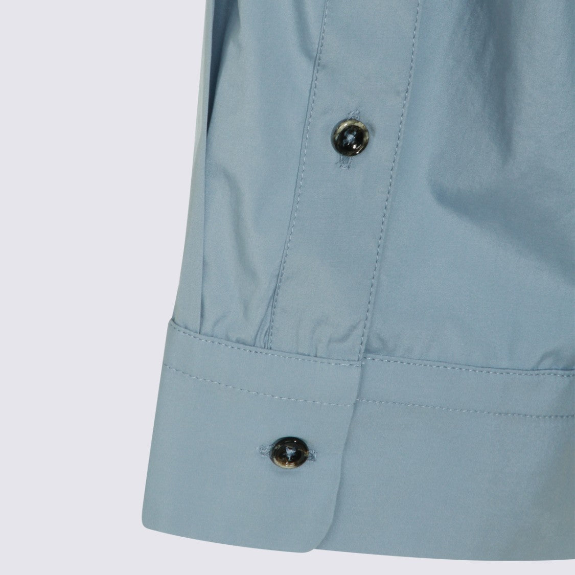 Nine In The Morning Relaxed Fit Blue Shirt With Classic Collar And Concealed Placket