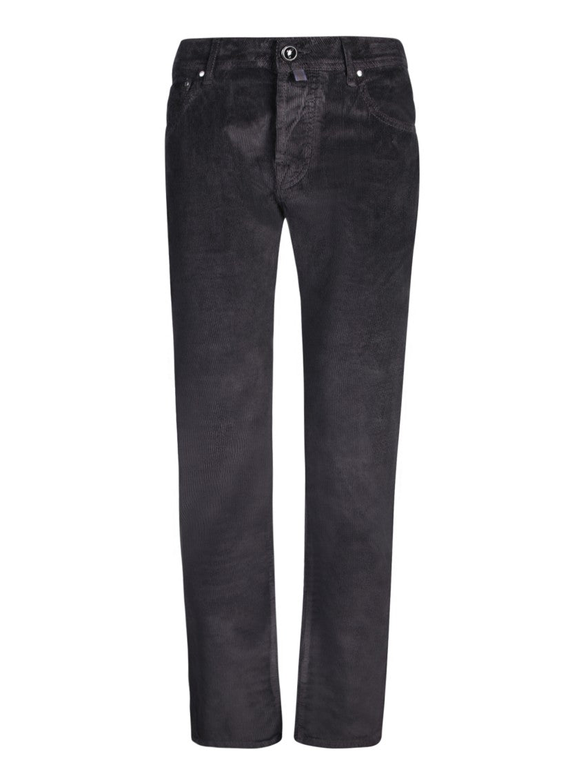 Jacob Cohen Black Mid Rise Trousers