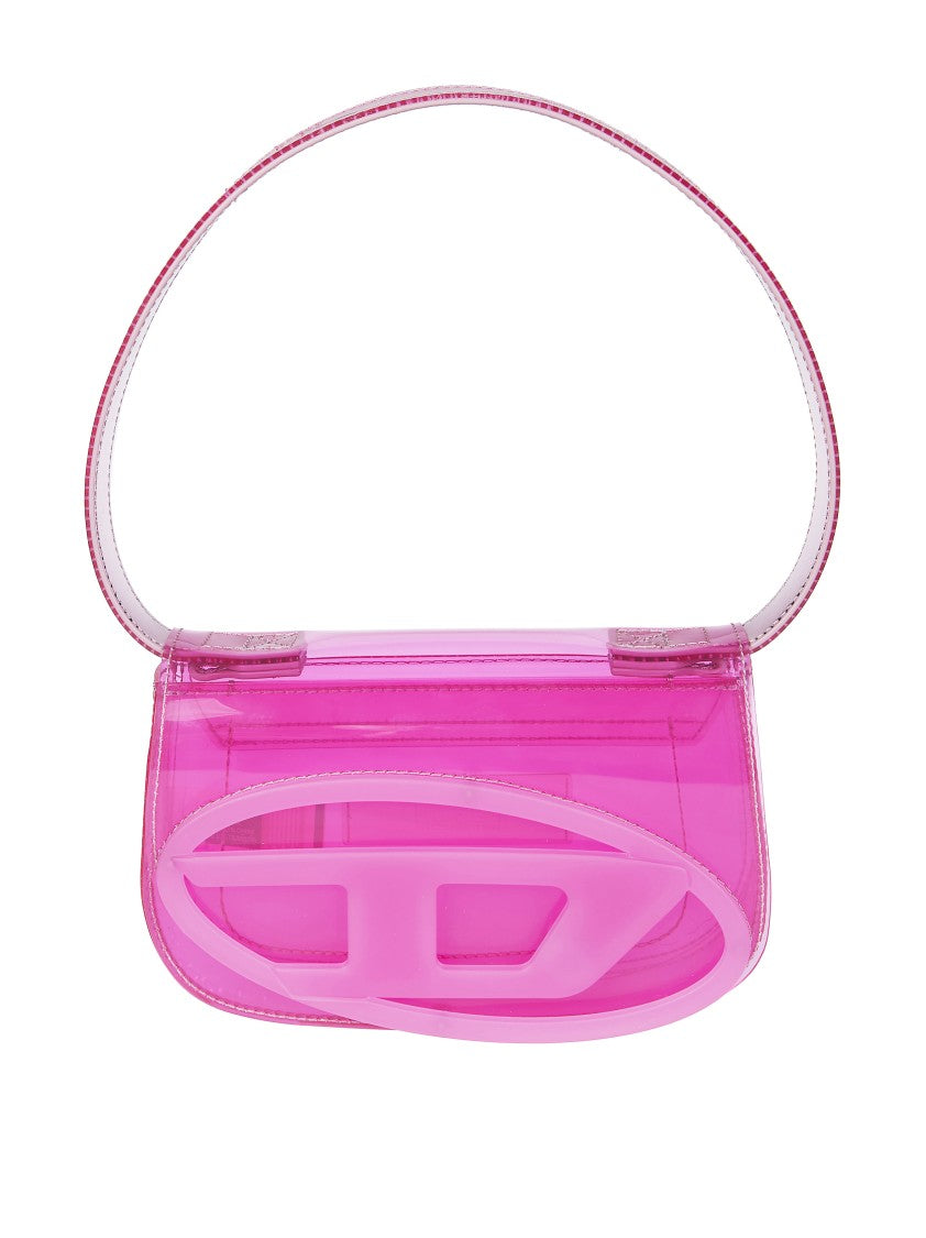 Diesel Pink 1Dr Transparent Shoulder Bag