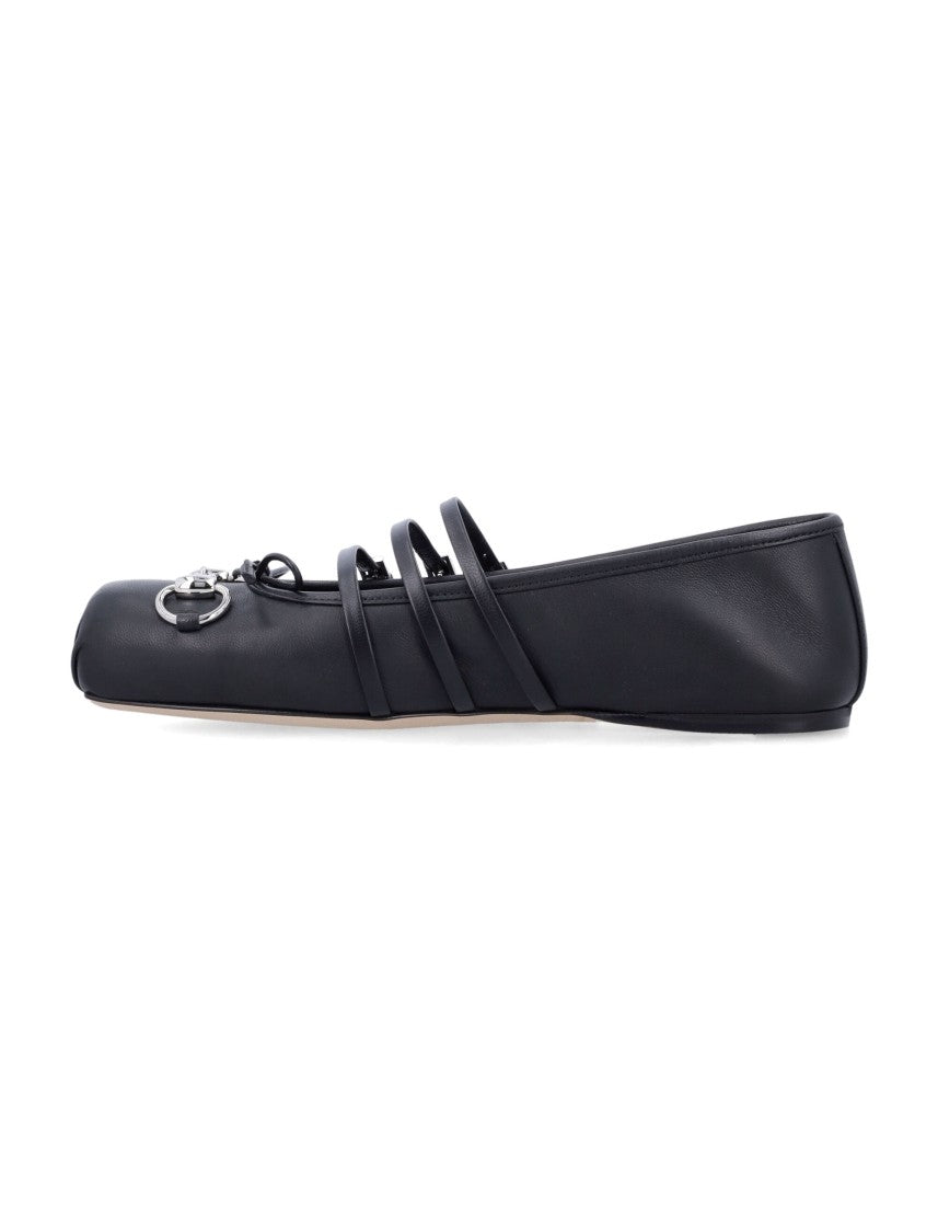 Gucci Horsebit Nappa Ballerina