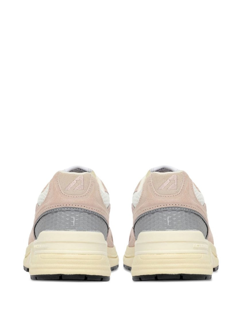 Autry Beige Suede Upper Mesh Sneakers